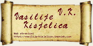 Vasilije Kisjelica vizit kartica